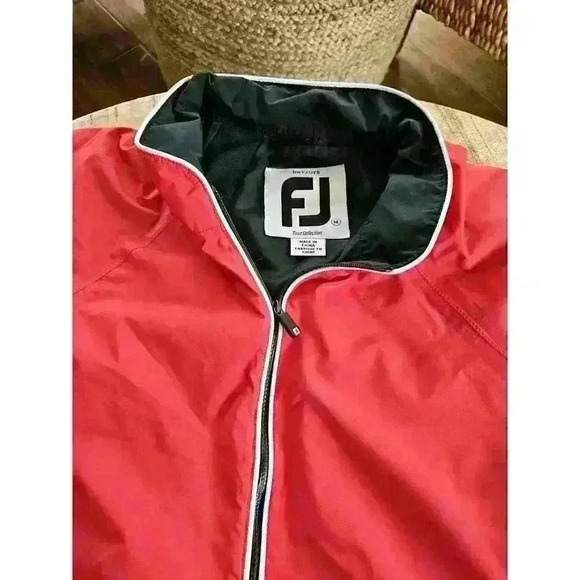 FootJoy DryJoys Short Sleeve Golf Jacket Mens M PULLOVER ZIP WINDBREAKER - Picture 2 of 6